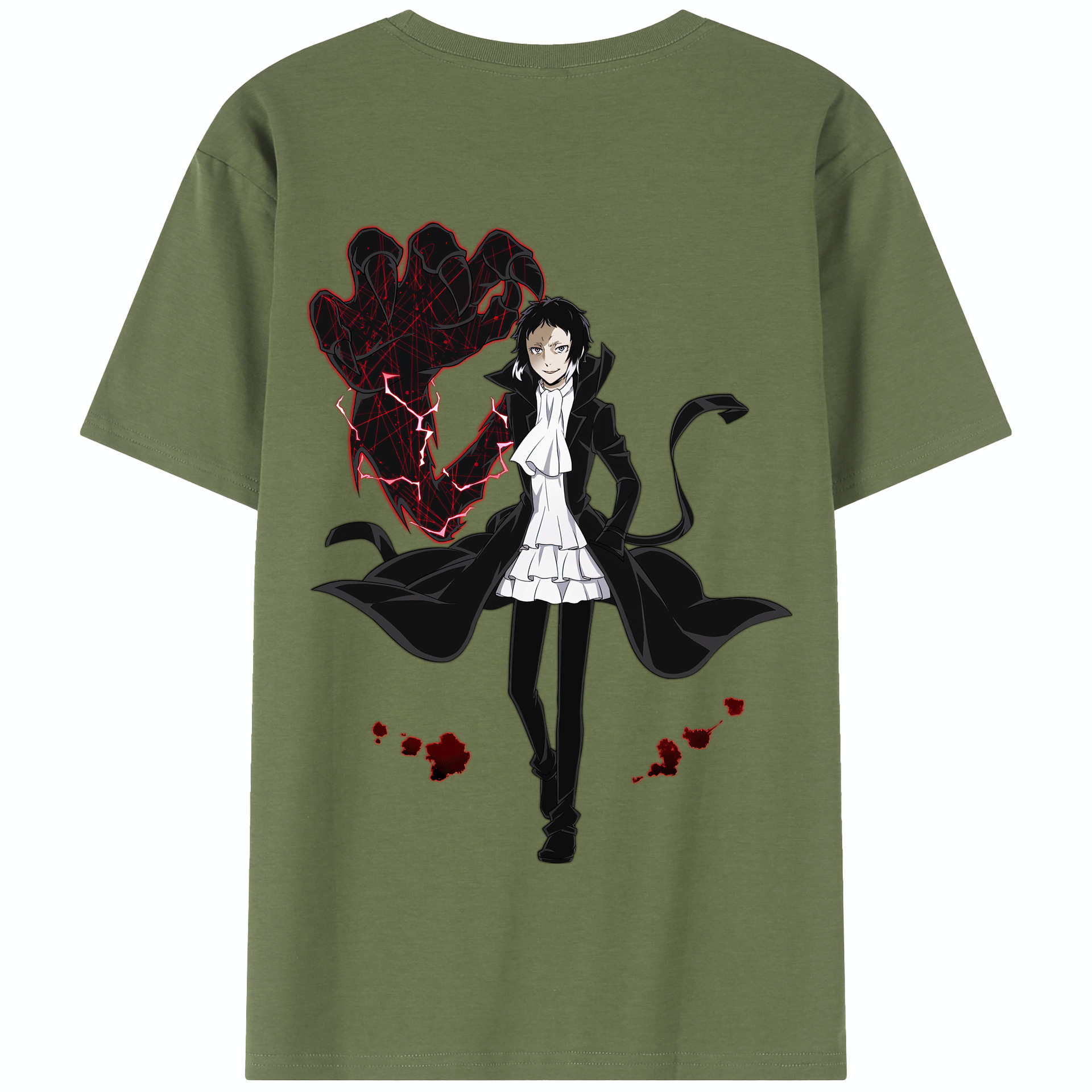 （画像用） 文豪ストレイドッグス Bungo Stray Dogs 綿100％半袖Tシャツ（背面プリント）
